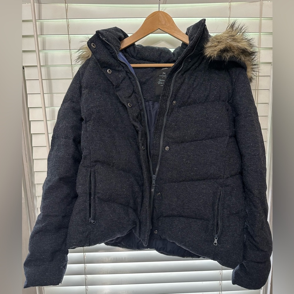 EUC GAP down filled Puffer Jacket with Faux Fur Trim
